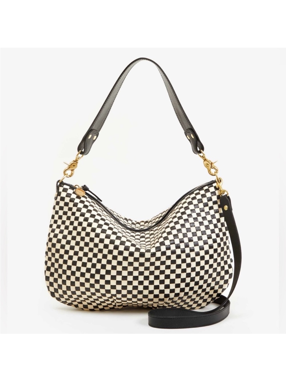 Clare V. Woven Check Moyen
Messenger Bag NEW